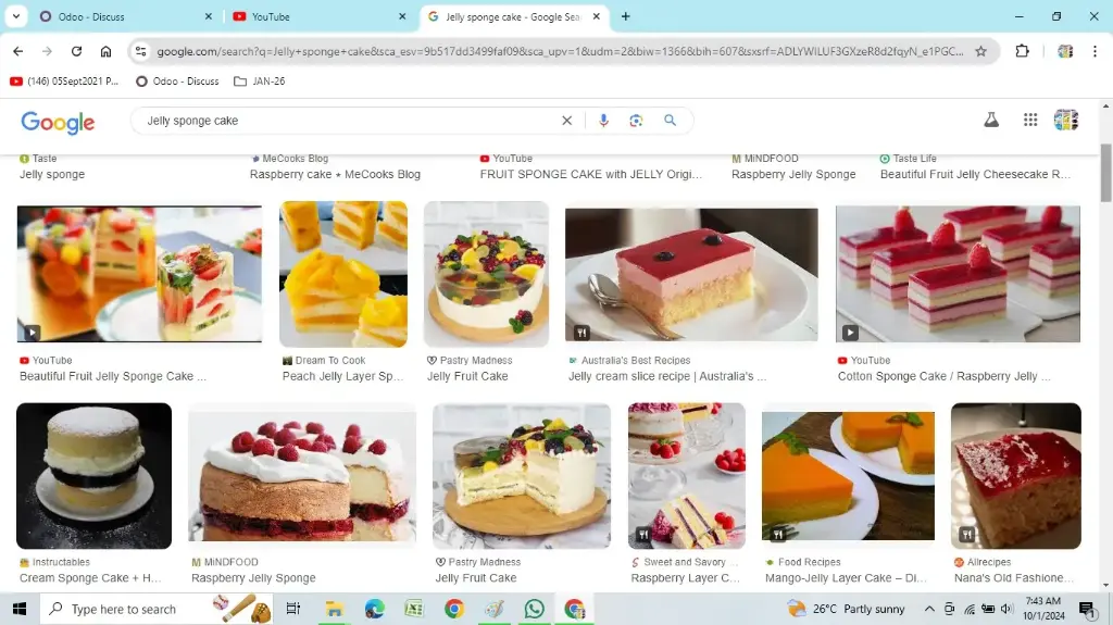 Jelly sponge cake