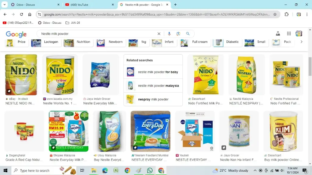 Nestle milk powder