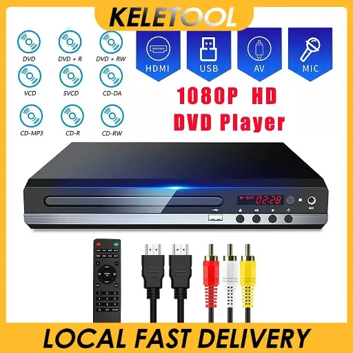 DVD Player 110V-240V USB Multiple Playback