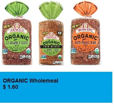 Organic wholemeal bread