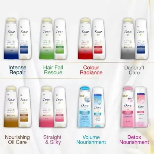 DOVE shampoo and conditioner