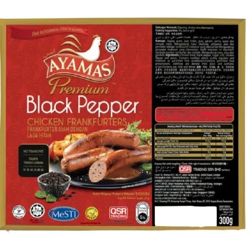 AYAMAS Hotdog w black pepper