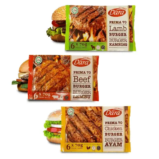 DARA Burger patties, 6s