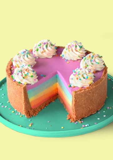 Rainbow cheesecake
