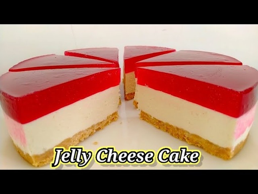 Rose jelly cheesecake