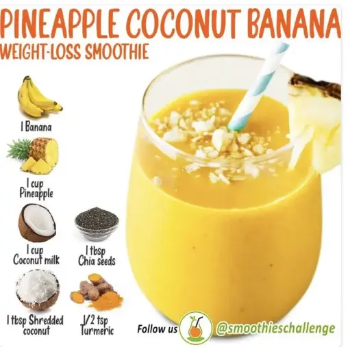 SMOOTHIES Pineapple coconut banana