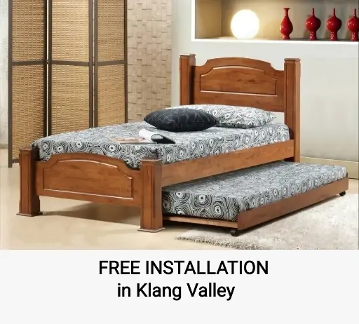 WOODY single bed + mattress